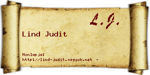 Lind Judit névjegykártya